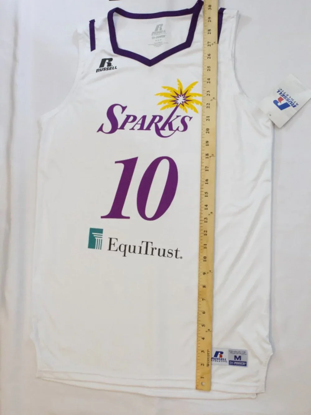 NEW Men's Los Angeles Sparks Kelsey Plum #10 White Jersey Size Medium - Picture 4 of 7